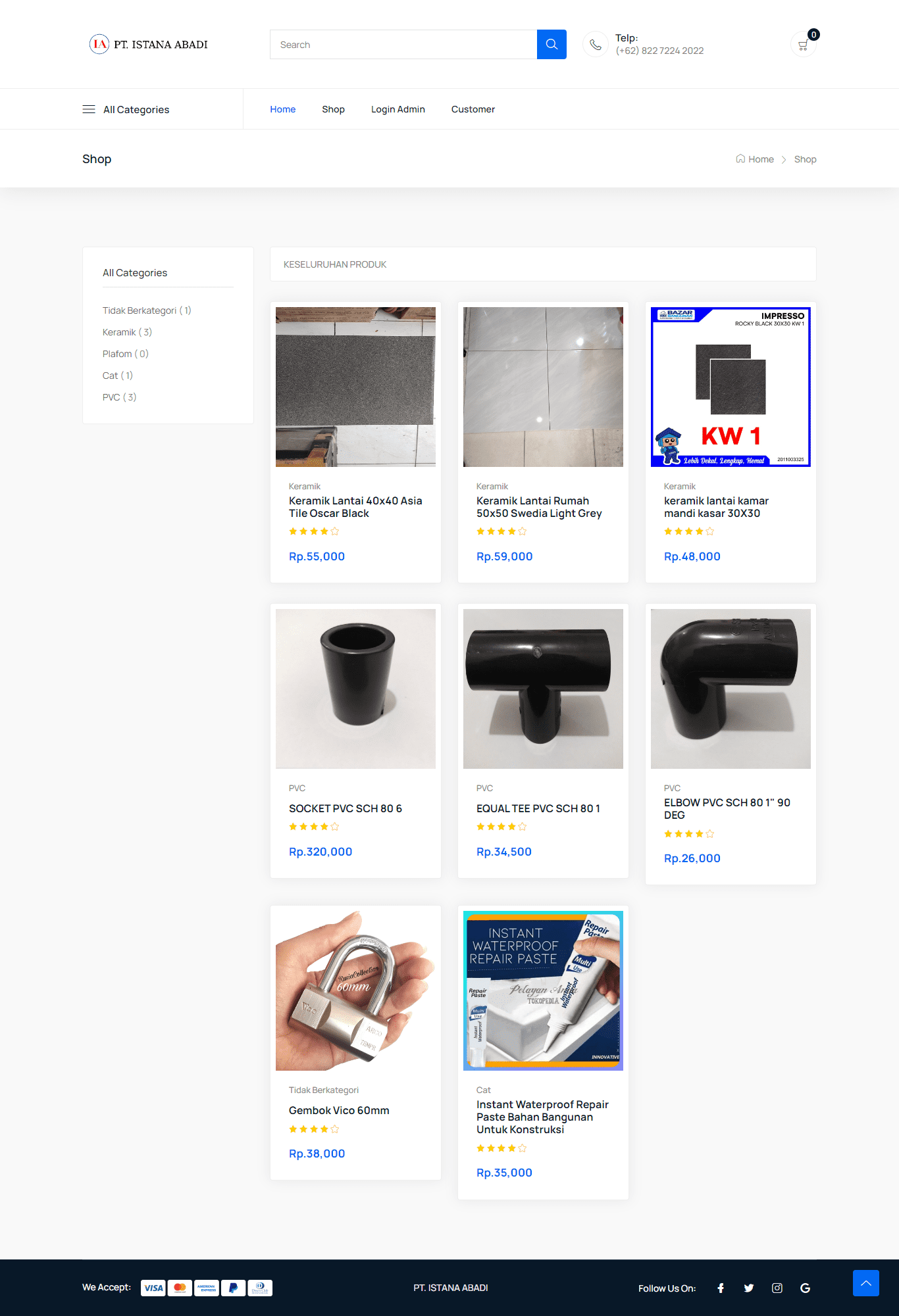 Source Code Toko Online dengan PHP dan MySQLi - Screenshot Antarmuka 2